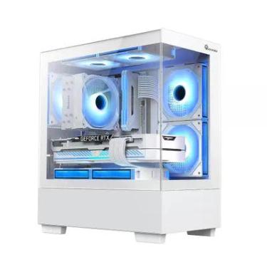 Imagem de Gabinete Gamer Kyrios Micro Atx 3 Fans Rbg Branco Mymax