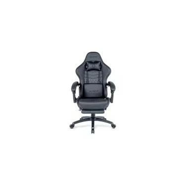 Imagem de Cadeira Gamer Husky Tempest 700, Até 145kg, Almofadas, Reclinável 150º, PU, Descanso para Pés, Preta - HCG700PT