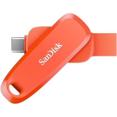 Imagem de SanDisk Unidade de telefone de 128 GB para Android - USB 2 em 1 para smartphones, tablets e computadores - Pen Drive com conectores USB tipo C e tipo A, laranja nasturtium - SDDDC6-128G-G46NO