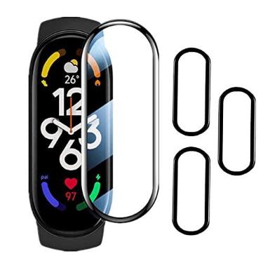 Imagem de Kit Pacote 3 Películas 5D Nano Compatível com Mi Band 7 + Kit Aplicação