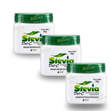 Imagem de Kit 3 Adoçante Stevia Natural Dul C Stevia 25g Natural - Dul-C