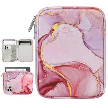 Imagem de Vinabilia 6-7 Inch Sleeve Case for Kindle and eReader, Cloudy Pink | Protective Carrying Case for 7" Kindle Paperwhite & Kindle Colorsoft, 6" Kindle, 6" Kobo Clara BW/Colour, Kobo Libra Colour