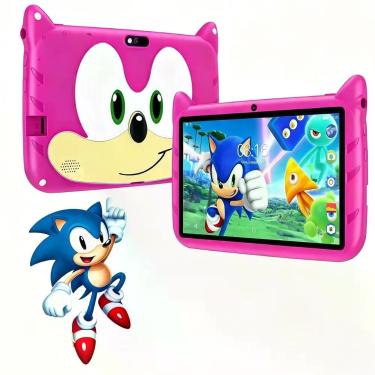 Imagem de Tablet Sonic Rosa Com WiFi Para Diversão Infantil - BP VARIEDADES