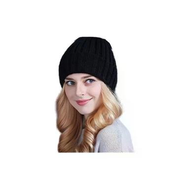 Imagem de Touca Gorro De Inverno Elashopp Malha Grossa De Lã