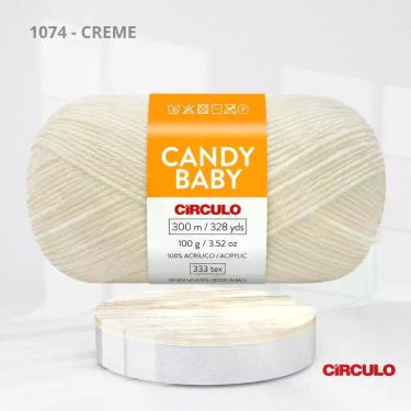 Imagem de Fio de Lã Candy Baby 100g 300m 100% Acrílico para Crochê e Tricô  Maci