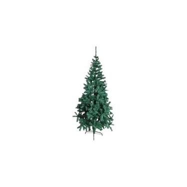 Imagem de Árvore de Natal Artificial Verde, 1,80m de Altura x 1m de Diâmetro, 720 Galhos, PVC e Ferro, Base Retrátil, Decoração Natalina