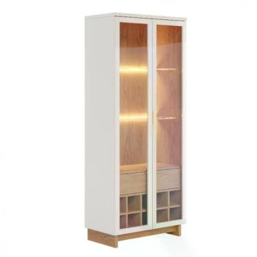 Imagem de Cristaleira Colibri Com 2 Portas E 1 Gaveta Freijo/off White