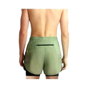 Imagem de Shorts De Treino Masculinos 2 Em 1 De Secagem Rápida Para Corrida E Fi