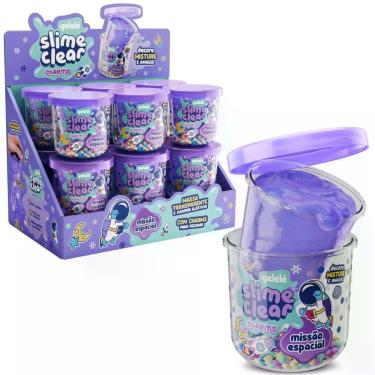 Imagem de Slime Infantil Clear Charms Missão Espacial 122g Crunchy com Enfeites Estelares Gelelé