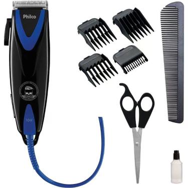 Imagem de Maquina De Cortar Cabelos Philco 10w Azul Preto 220V