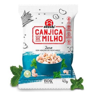 Imagem de OKOSHI - Canjica de Milho Zero Adição de Açúcar - Pipoca Suadável, Snacks Saudáveis de Baixa Caloria, Lanches Fit para a Dieta - Vegano, Sem Glúten, Sem Lactose, Sem Gordura Trans, Kosher - 40g
