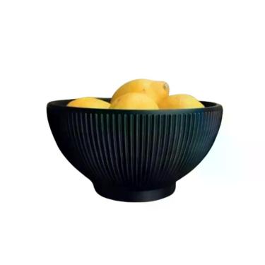 Imagem de Tigela de Frutas Decorativa Redonda  Fruteira Minimalista Moderna para