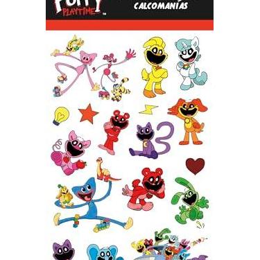 Imagem de Poppy Play Time: Capítulo 3 - Adesivos padrão Playtime Friends - 4 folhas