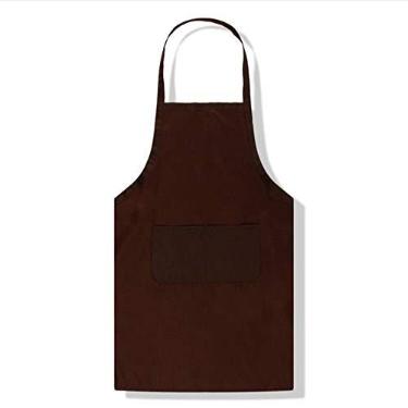 Imagem de Avental de cozinha Pure Color Avental de bolso grande para adultos Acessórios de cozinha 1 peça