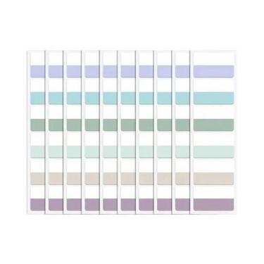 Imagem de Adesivos De Índice Transparentes Morandi De Cores Claras Para Pastas -
