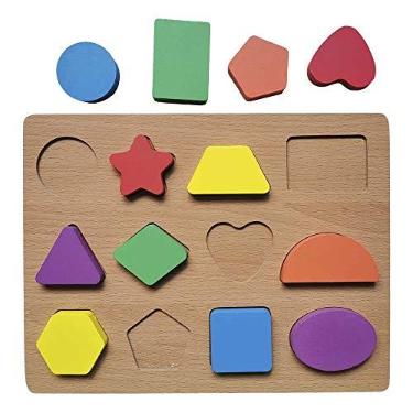 Imagem de BRINQUEDO DIDÁTICO DE MADEIRA FORMAS GEOMÉTRICAS COLORIDAS