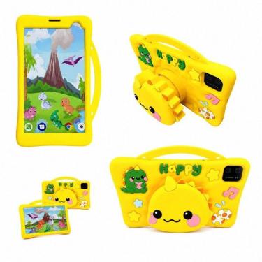Imagem de Tablet Dino Kids com Capa Silicone Resistente e Alça - BRUP