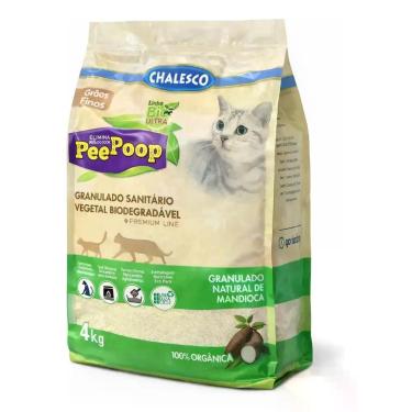 Imagem de Areia Higiênica Chalesco Peepoop 4kg Mandioca Gatos