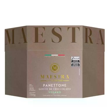 Imagem de Panettone Vegano Gotas de Chocolate Amargo La Pastina - 750g