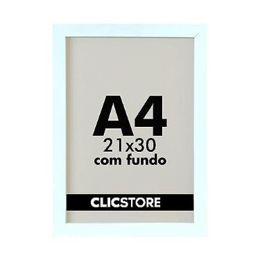 Imagem de Moldura A4 21x30Cm Com Fundo Para Quadros Fotos Álvara Certificados Cursos (Branco)