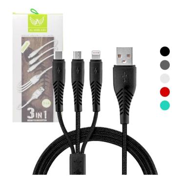 Imagem de Cabo Tipo-c / V8 / Compatibilidade Lightning De 1,2m AL-2058 - NoBrand