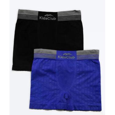 Imagem de Kit 2 Cuecas Boxer Infantil Kids Club DelRio-50584, Azul, Preto, G