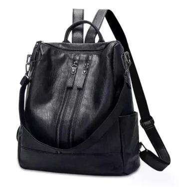 Imagem de Bolsa Mochila Feminina Reforçada 2 Zíper Faculdade Top Lançamento - Al