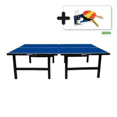 Imagem de MESA PING PONG ESPECIAL MDF 18mm KLOPF - 1019 + KIT TÊNIS DE MESA 5030
