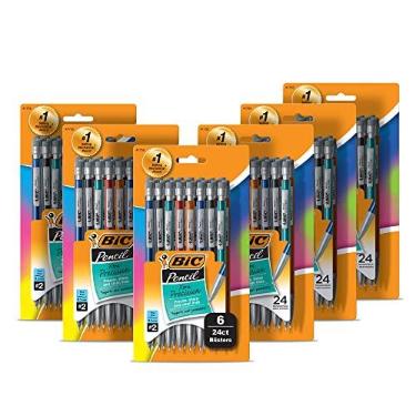 Imagem de BIC Lápis mecânico Xtra-Precision com borrachas, ponta fina (0,5 mm), pacote com 144 unidades, conjunto de lápis de desenho mecânico