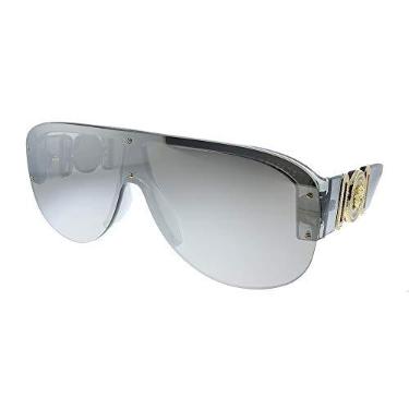Imagem de Óculos de sol Versace VE 4391 311/6G Cinza Transparente Plástico Escudo Lente Espelho Cinza