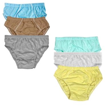 Imagem de Kit 12 Cueca Slip Infantil 100 Algodão Menino - Capeh Underwear, P