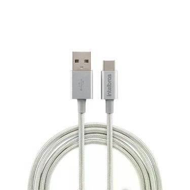 Imagem de Cabo Usb Tipo C Para Dados Carregamento Em Nylon Branco Intelbras 1.50
