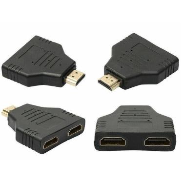 Imagem de Duplicador De Sinal Hdmi Imagem Adaptador Duplo 1 A 2 Saídas - Xtrad