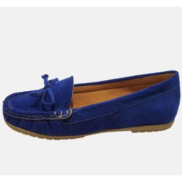 Imagem de Sapatilha Mocassim Feminino Costurado À Mão Moda Pé 1, 37, Azul