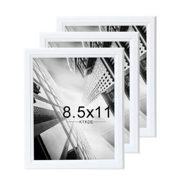 Imagem de KTKDE Conjunto de 3 porta-retratos de 21 x 28 cm, moldura de certificado branca com acrílico transparente, 21 x 27 cm, molduras de diploma de documentos para parede e mesa, melhor presente