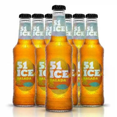 Imagem de Bebida Mista 51 Ice Balada Extrato de Guaraná 275ml Pacote com 6 Unida