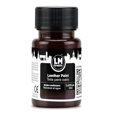 Imagem de LM-Kreativ Tinta de couro 50 ml - marrom - tinta de couro sintético para cuidados com couro, reparo e projetos criativos de bricolage - perfeita para sapatos, bolsas e superfícies de couro liso |