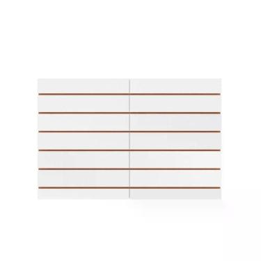 Imagem de Expositor Painel Canaletado Moveis Loja Mdf Canaleta Branco