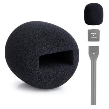 Imagem de YOUSHARES Capa de microfone de espuma compatível com Rode Wireless Go II/PRO, adequada para adaptador portátil Interview Go, filtro de substituição Rode Pop para bloquear plosives