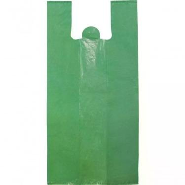 Imagem de Sacola Plástica Reciclada 30x40 Pct 4 kg para Embalagens em Polietileno Recuperado 100% Reciclável Verde Higipack