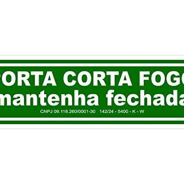 Imagem de Placa de Sinalização Porta Corta Fogo Fotoluminescente 2 Unid. TAMANHO:7,5X25CM