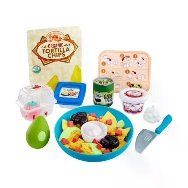 Imagem de Kit de Brinquedo Culinário Creative Chefs Nachos com Areia Moldável Reutilizável e Mesa Dobrável Verde Creative