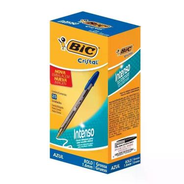 Imagem de Caneta Bic Intenso 1.6 Caixa Com 25 Unidades, Azul