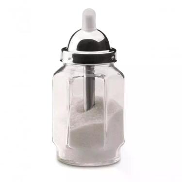 Imagem de Açucareiro De Vidro Com Dosador 230g Pote Para Servir Açucar Mesa Chá Café Casa Cozinha