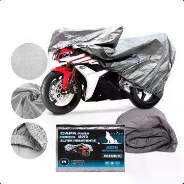 Imagem de Capa Pra Cobrir Moto Impermeável Proteção Sol Chuva Raios - LOBETRIZ