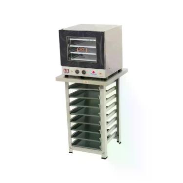 Imagem de Kit - Forno Turbo Prp-004 127v Preto + Bancada Mes-004 + 8 Assadeiras