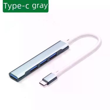Imagem de Hub Usb-C 3.0 Tipo 3.1 4 Portas com Otg em Liga de Alumínio para Computador e Celular Oem