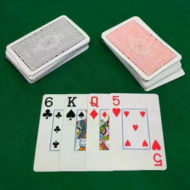 Imagem de Jogo Baralho Tradicional 139 55 Cartas Resistente Kit com 4 Copag Azul e Vermelho