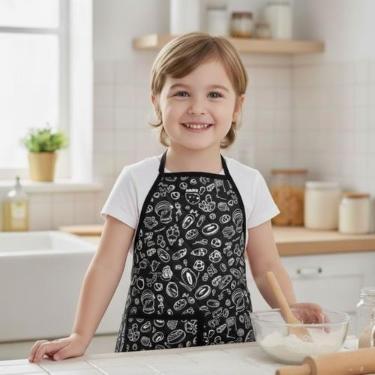 Imagem de Avental Infantil de Cozinha Estampado Impermeável Kids - Mava Enxovais