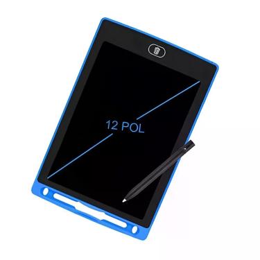 Imagem de Tablet Lousa Mágica De 12 Pintura Colorida Anotações Sem Papel Desenhos Criativos Azul